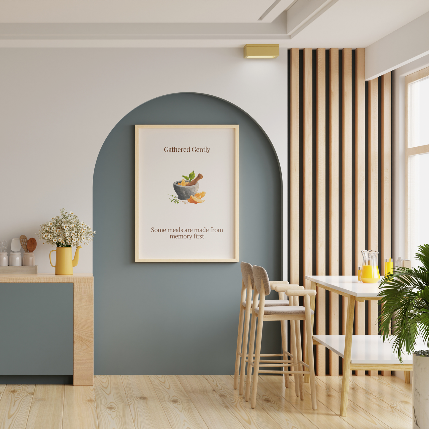 Gathered Gently | Kitchen Wall Art Digital Art Edition