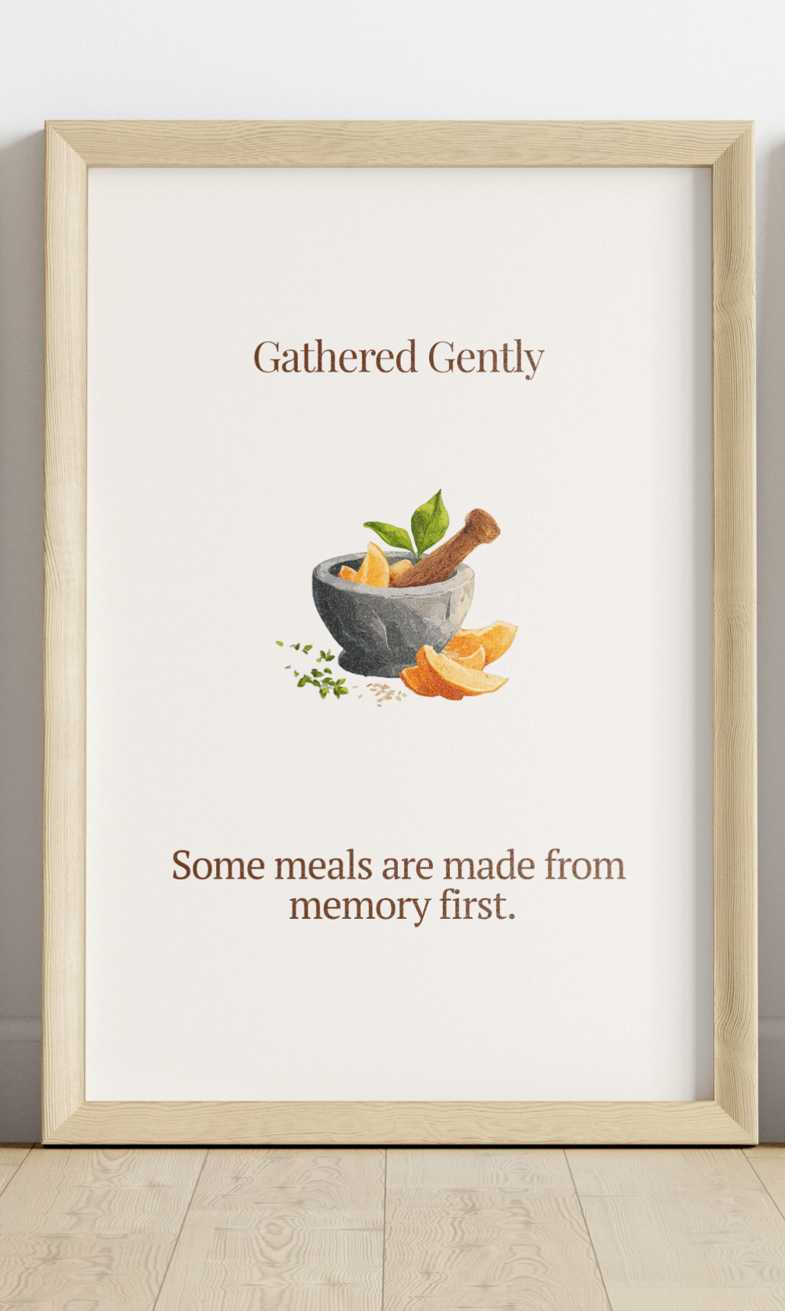 Gathered Gently | Kitchen Wall Art Digital Art Edition