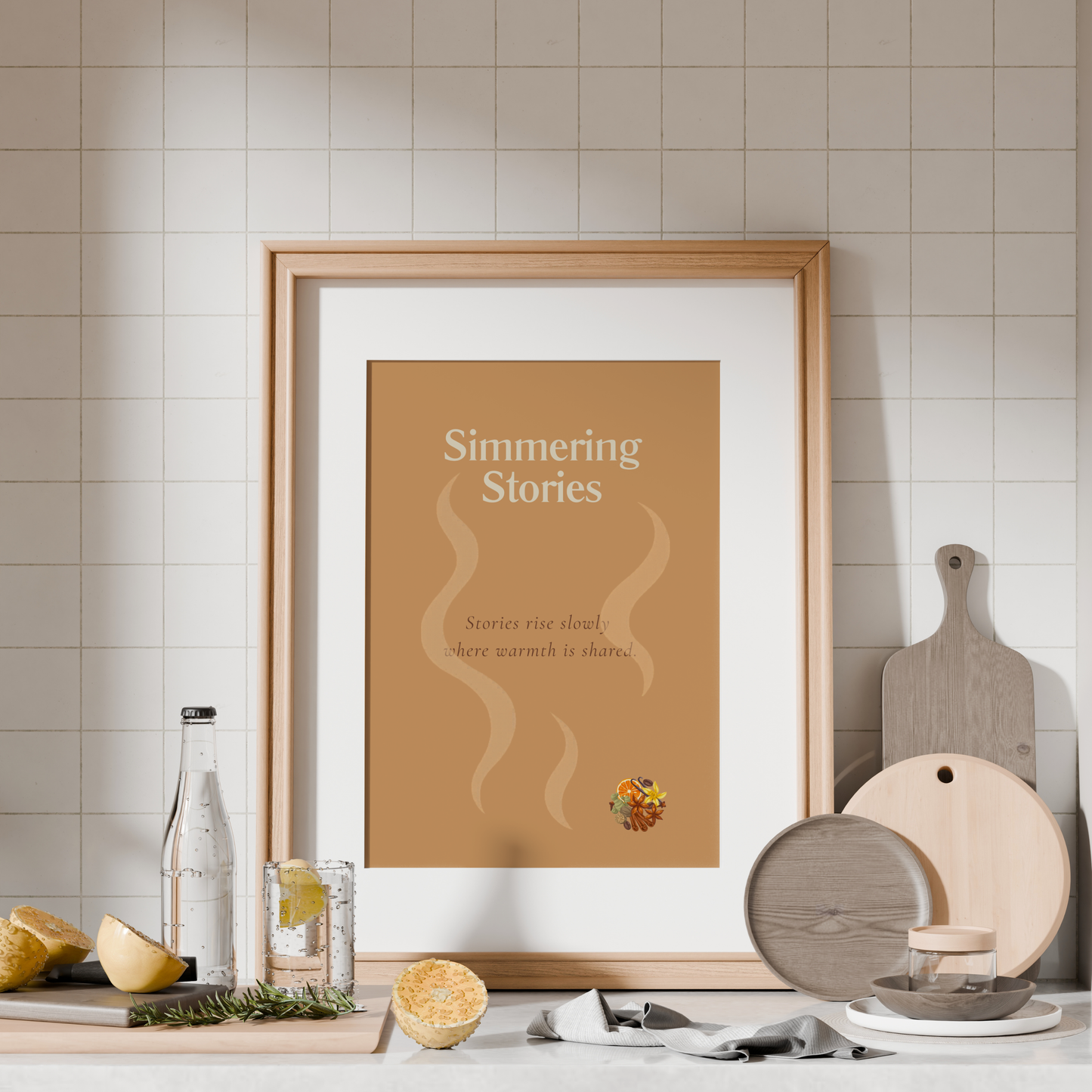 Simmering Stories | Kitchen Wall Art Digital Art Edition