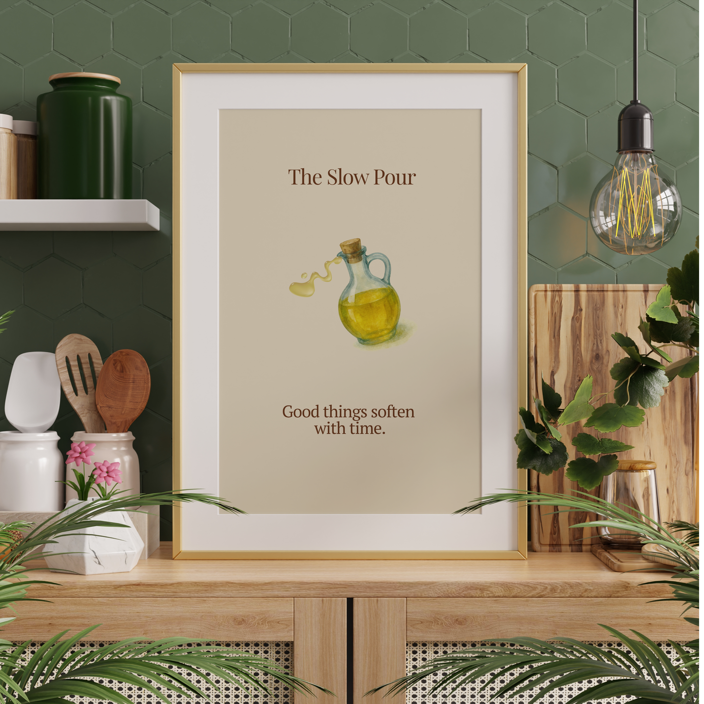 The Slow Pour | Kitchen Wall Art Digital Art Edition