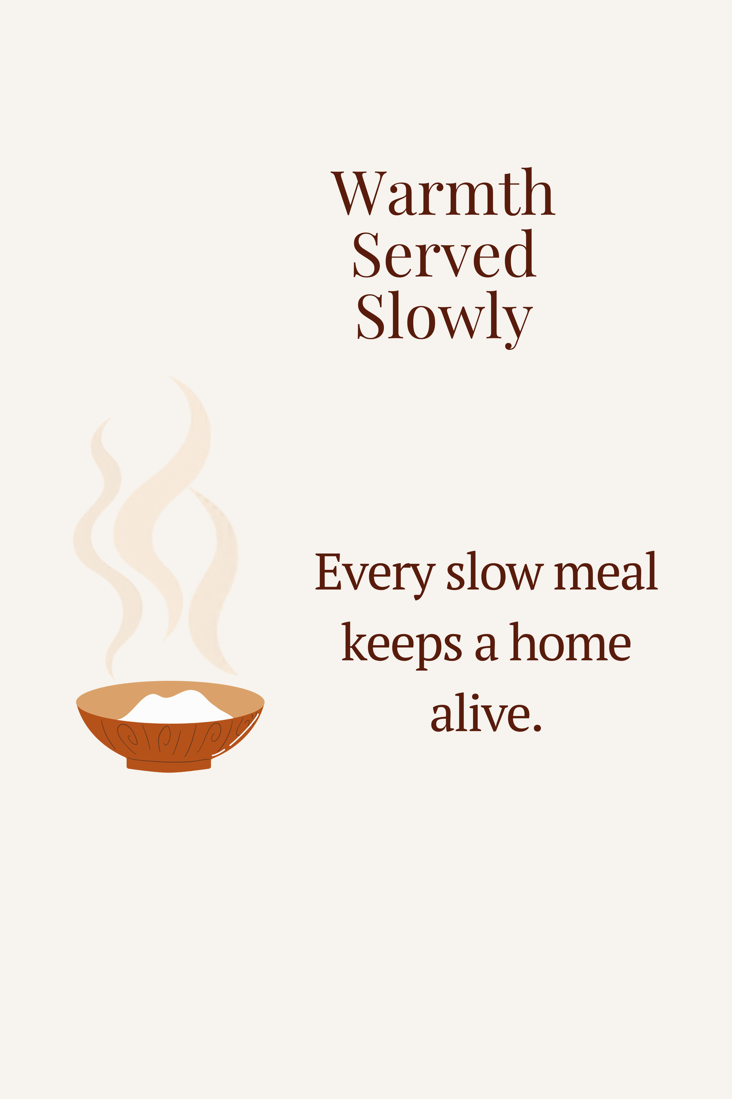 Warmth Served Slowly | Kitchen Wall Art Digital Art Edition