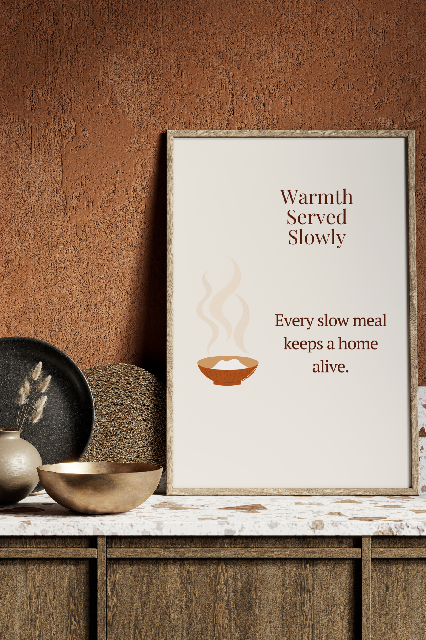 Warmth Served Slowly | Kitchen Wall Art Digital Art Edition